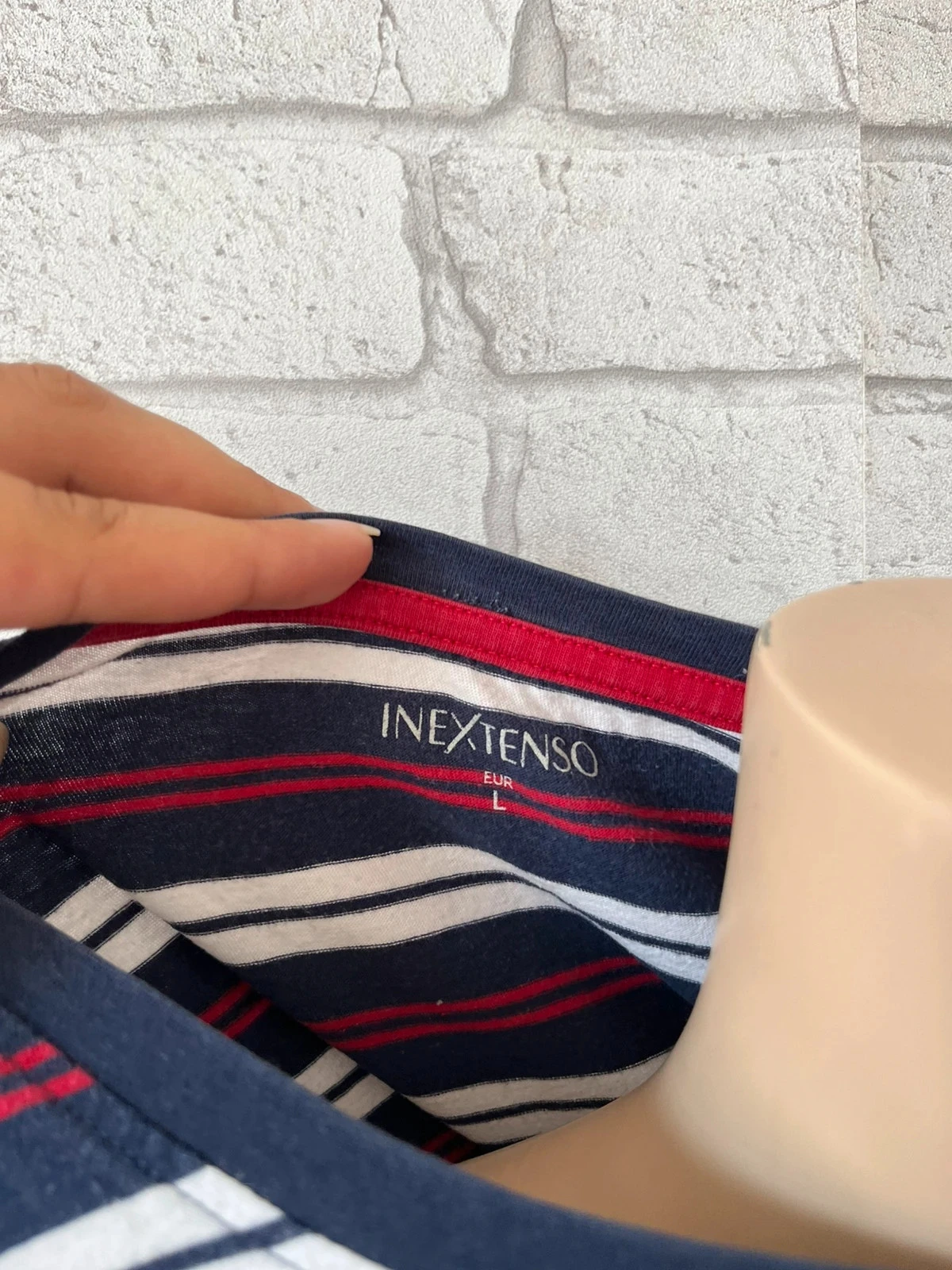 Camiseta listrada azul marinho – Tamanho 40 – In Extenso – photo 2